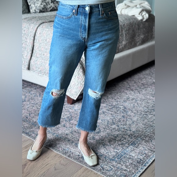 Levi’s Wedgie straight cropped jeans - Picture 2 of 7